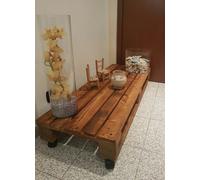 Tavolino in legno 120x40 con Pallet Bancali EUR EPAL arredamento NUOVO