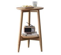 Tavolino in legno, 2 ripiani, per soggiorno e camera da letto, design elegante e funzionale, ideale per piccoli spazi