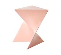 Beliani Tavolino in plastica tringolare rosa pastello