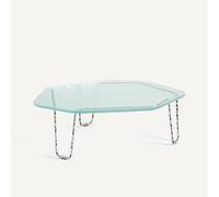 Tavolino in vetro e ferro, H33 cm, Oasis Altro TU