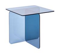 Beliani Tavolino in vetro temperato 46 x 50 cm blu