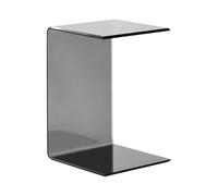 Tavolino in Vetro trasparente nero 40 x 40 cm Lourdes