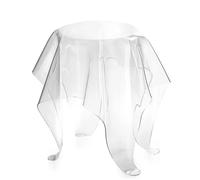 iPLEX Drappeggi Tavolino da Caffè Salotto PMMA 66x76cm Trasparente Made in Italy