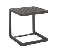 TAVOLINO KONNOR 40X40 ANTRACITE IN ALLUMINIO PER GIARDINO PISCINA VERANDA