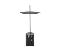 Tavolino Laterale Calibre Alto con Maniglia Nero/ Marmo Nero