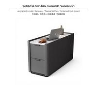 Tavolino Laterale Da Divano A 2 Cassetti, Mobiletto Decorativo Dal Design