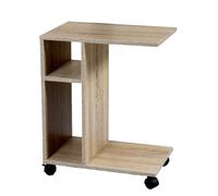 Tavolino Laterale Divano Letto Caffe Porta Pc Libreria Ruote SCRIVANIA ROVERE