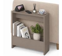 Tavolino Laterale Divano Moka Chiaro Tavolo Salvaspazio Multifunzione 55x20x60cm