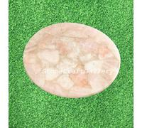 Tavolino Laterale In Quarzo Rosa Agata 15" Pietra Naturale Fatta A Mano