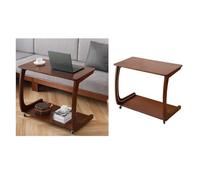 Tavolino laterale mobile, Tavolino da tè in legno mobile laterale, mobiletto laterale con ruote for divano, tavolino da caffè piccolo for soggiorno, comodino, tavolo con finestra a bovindo Tavolino da