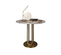 Tavolino Laterale Nordic Board Rock Side Table Sofa Cabinet Laterale Piccolo tavolino da caffè Luce Luxury Soggiorno Round Soggiorno Moderno Tavolo laterale Tavolo d'angolo in marmo Tavolino Letto(M)