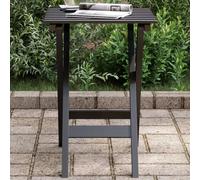 Tavolino Laterale Pieghevole Nero in Legno Massello di Pioppo - Side Table Foldable for Living Room Patio Sturdy Poplar Wood Frame Waterproof Paint Easy to Clean Store - Compact Design 35x35x46cm