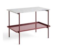 Tavolino Laterale Rebar L45 in Marmo Rosso/ Grigio