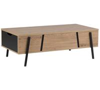 Tavolino legno chiaro e nero 107 x 59 cm BLACKPOOL
