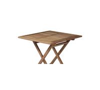 Tavolino Legno Teak 90x90cm Pieghevole Resistente Legno Massiccio