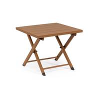Tavolino Linea Taylor in Alluminico Verniciato Pecan 44x43 cm Pieghevole