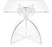Tavolino Linea Tessara Quadrato Sagomato Trasparente in plexiglass Stile IPLEX