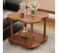 Tavolino moderno a 2 ripiani, piccolo tavolino da caffè per soggiorno e camera da letto, comodino versatile e tavolo angolare, 40 x 40 x 48 cm, design elegante per divani e decorazioni