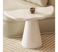 Tavolino moderno di forma irregolare, tavolino affusolato per piccoli spazi, elegante tavolino da cocktail alto 40 cm (design a pinna di squalo) per soggiorno
