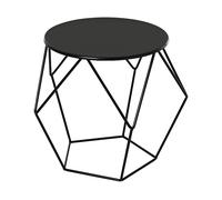 HOMCOM Tavolino da Caffè Salotto Design Nordico Minimalista Geometrico Ampio Piano, Acciaio, 54x54x44cm Aosom