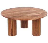 Tavolino moderno in legno di acacia con piano e gambe in legno Colina