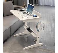 Tavolino moderno in legno massello a forma di C, mini scrivania per casa, ufficio, studio e lavoro da casa