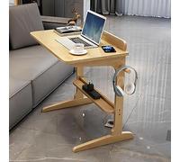 Tavolino moderno in legno massello a forma di C, mini scrivania per casa, ufficio, studio e lavoro da casa