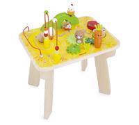 Janod Tema Fattoria-8 attività per Bambini-Altezza Tavolo 32 cm-Giocattolo per Lo Sviluppo-Abilità motorie-Legno FSC-da 12 Mesi, J03321, Multicolore