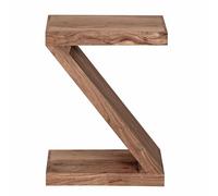 Tavolino Mumbai in legno massello di acacia Z Cube, altezza 60 cm, design marrone rustico
