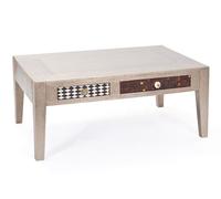 TAVOLINO NOIDA 110x70x45H MFD + METALLO GRIGIO