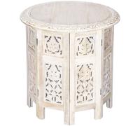 Tavolino Orientale Pieghevole Ashkar Bianco