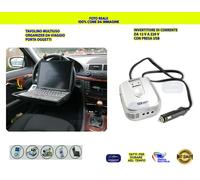 Tavolino per auto portaoggetti con Inverter 12V 220V tavolo organizer sedili pc