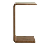 Tavolino per soggiorno, camera da letto, comodino, piccolo spazio a forma di C, tavolino da salotto in noce nero, tavolino piccolo comodino sopra il letto, postazione di lavoro per computer portatile