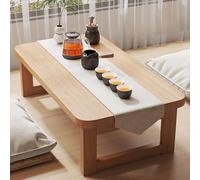Tavolino piccolo pieghevole in legno massiccio, tavolino tatami, moderno tavolino basso per soggiorno e studio, 70 x 40 cm, perfetto per finestre a bovindo