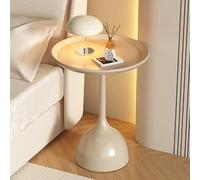 Tavolino Piccolo, Tavolino Circolare, Comodino Piccolo Con Base Emisferica Allargata, Piano Concavo For Soggiorno, Camera Da Letto