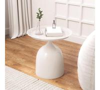 Tavolino Piccolo, Tavolino Circolare, Comodino Piccolo Con Base Emisferica Allargata, Piano Concavo For Soggiorno, Camera Da Letto