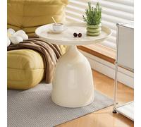 Tavolino Piccolo, Tavolino Circolare, Comodino Piccolo Con Base Emisferica Allargata, Piano Concavo For Soggiorno, Camera Da Letto