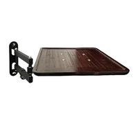 Tavolino pieghevole da caffè, bambù, 40x30 cm, tavolo pieghevole da parete piano girevole staffa per mensola galleggiante retrattile, portata 15 kg