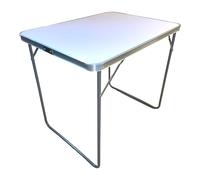 Tavolino pieghevole da esterno 80x60 cm con struttura in acciaio e piano in mdf Steely