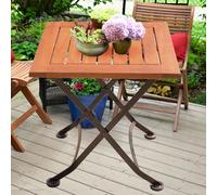 Tavolino Pieghevole Tavolo da Campeggio Balcone Eucalipto Legno H 45 CM