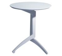 Tavolino Pieghevole da Salotto Ø43x51 cm in Legno Bianco