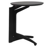 Tavolino Pieghevole da Salotto Ø43x51 cm in Legno Nero