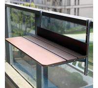 Tavolino pieghevole per esterni, per ringhiera balcone, design salvaspazio, ideale per piccoli spazi e patio