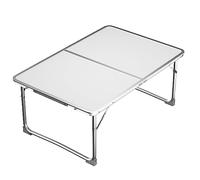 Tavolino pieghevole portatile per laptop, 60 x 40 cm, versatile scrivania e supporto per notebook, per lettura, scrittura, colazione, vassoio da portata, divano, tavolo bianco