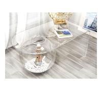 Tavolino, Ponte contenitore. In plexiglass con ripiano , BOOLLA Dimensioni 90x48x h 41 cm, Corpo trasparente bolla trasparente trasparente