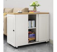 Tavolino portaoggetti da soggiorno divano accanto al ripiano portaoggetti laterale bracciolo credenza tavolino rimovibile (colore: nero, dimensioni: 40 x 90 x 75 cm) (C 40 x 90 x 75 cm)