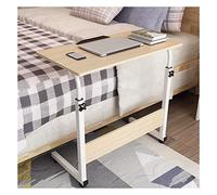 Tavolino portatile con ruote, a forma di C, regolabile in altezza, supporto per computer, per casa, ufficio, divano o letto