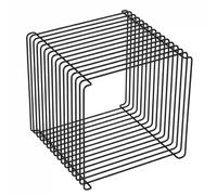 Tavolino Quadrato In Metallo, Tavolino Da Caffè Multiuso, Scaffale Portaoggetti Sospeso, Non Richiede Montaggio, for Soggiorno E Camera Da Letto(Black,25cm/10in)