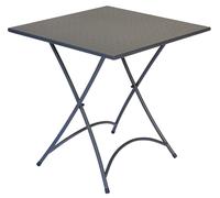 Tavolino Quadrato Pieghevole da Giardino 70x70 cm in Ferro Vorghini Orta Antracite