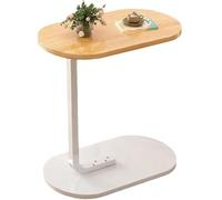 Tavolino regolabile a forma di C, girevole a 360°, tavolino da caffè per divano e letto, perfetto per piccoli spazi, mobili per soggiorno e camera da letto (Burlywood)